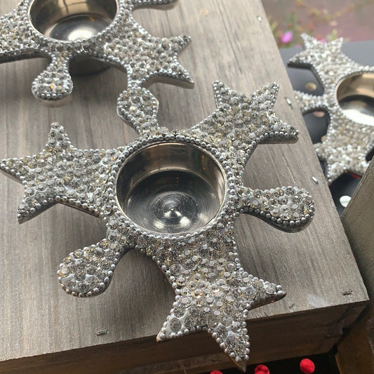 Teelichthalter , Strasssteine