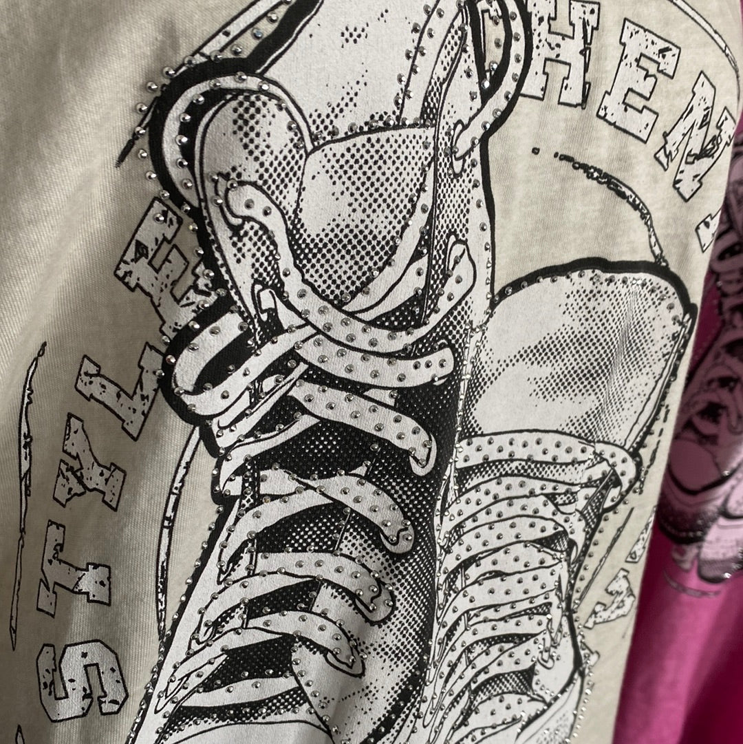 Top , Vintage Style mit Turnschuh