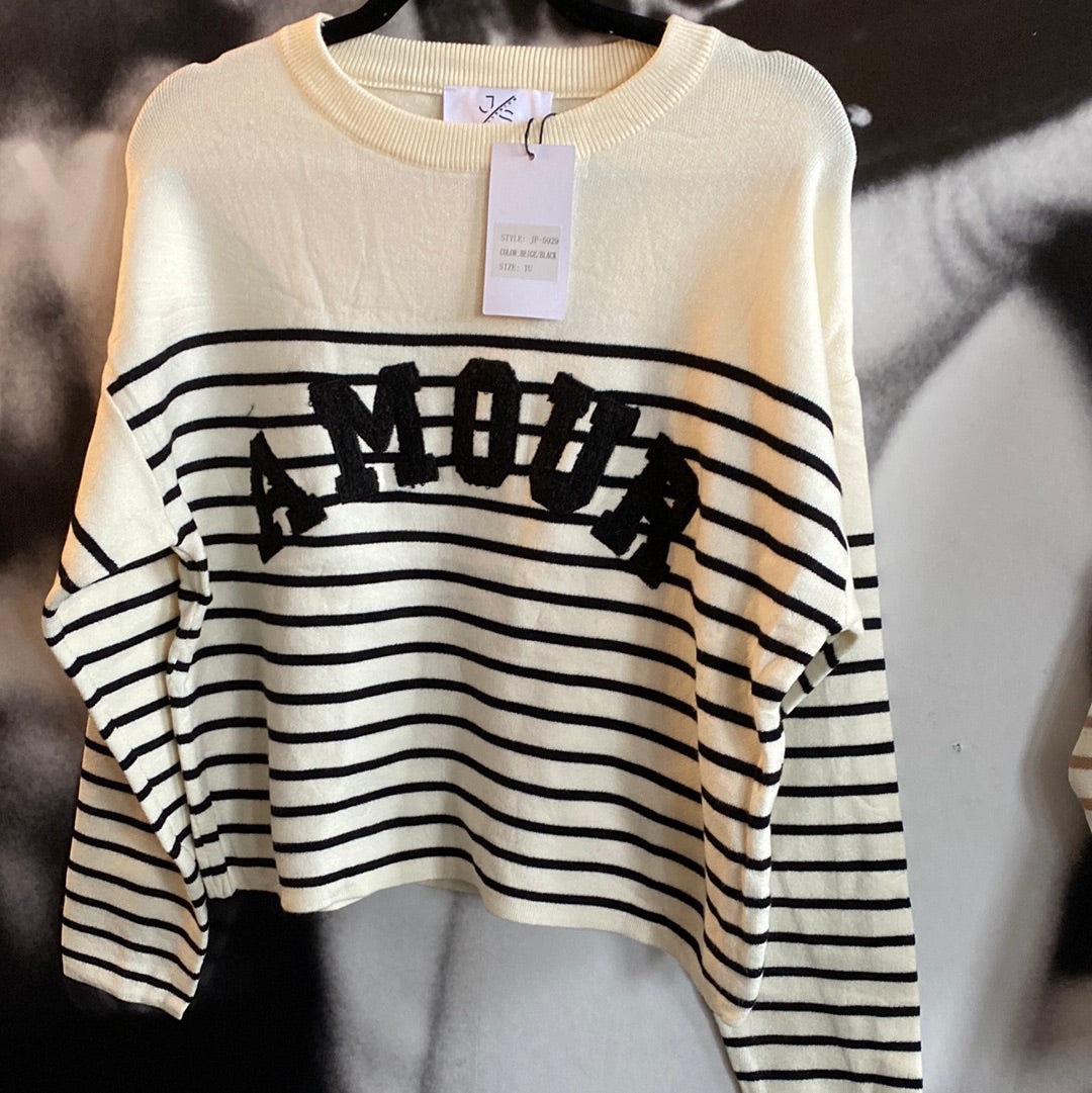 Strickpulli, Amour mit Streifen