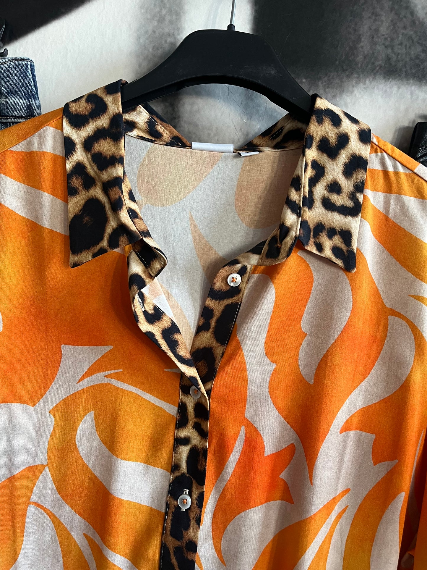 Bluse , Orange/ Leo Emily van den Bergh
