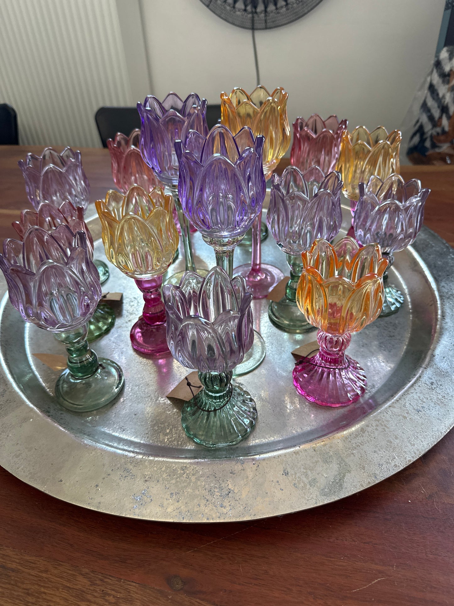 Windlicht Glas, Tulpe