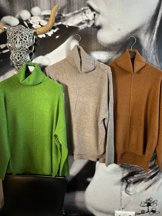 Strickpulli , Rollkragen, Viskosemix