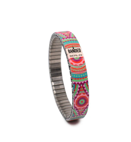 Armband , Indio pink , 10 mm, Banded