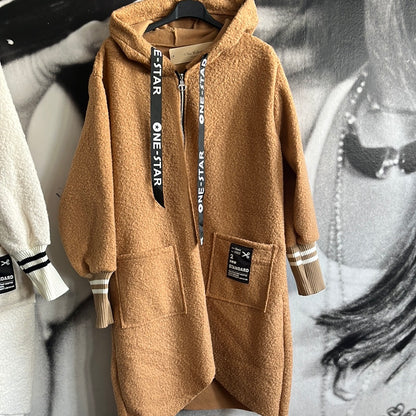 Jacke, Mantel, mit Bündchen