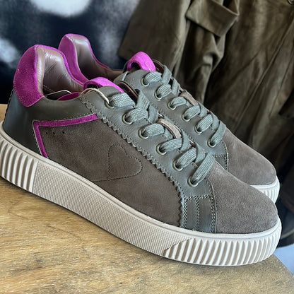 Schuhe / Sneaker, Crickit, Khaki /Pink