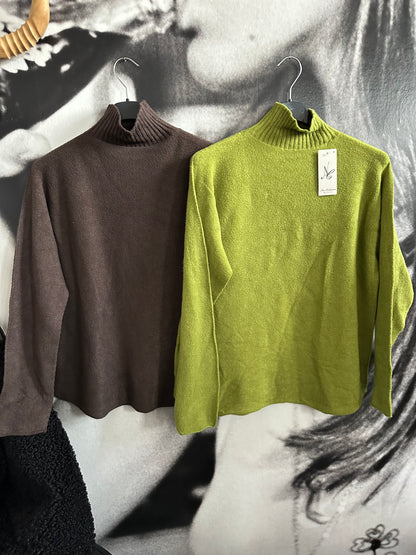 Strickpulli mit Stehbündchen,