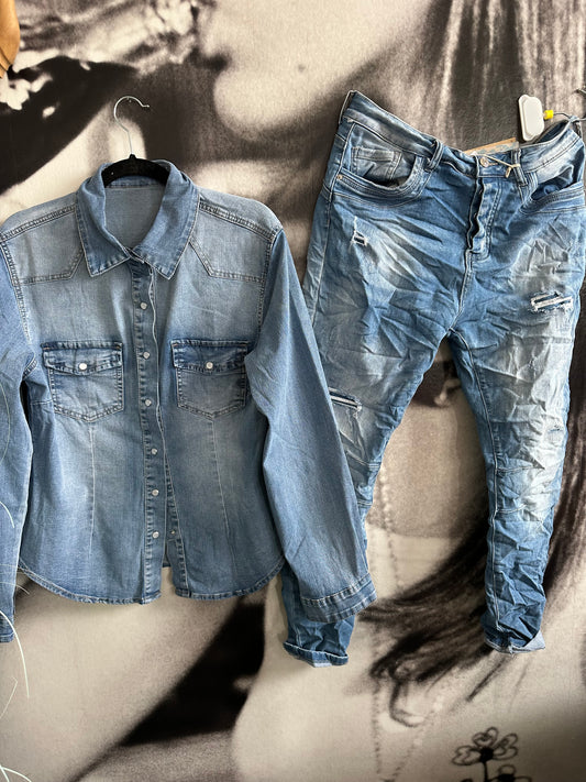 Jeans , 7285, blau Vintage