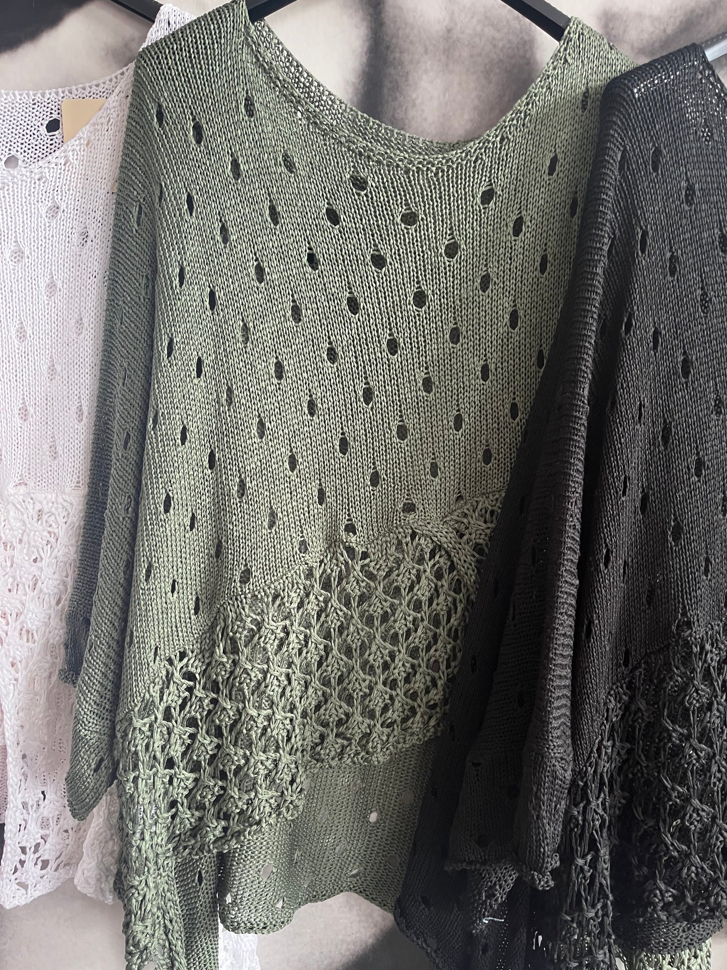 Pullover, diagonal , gestrickt