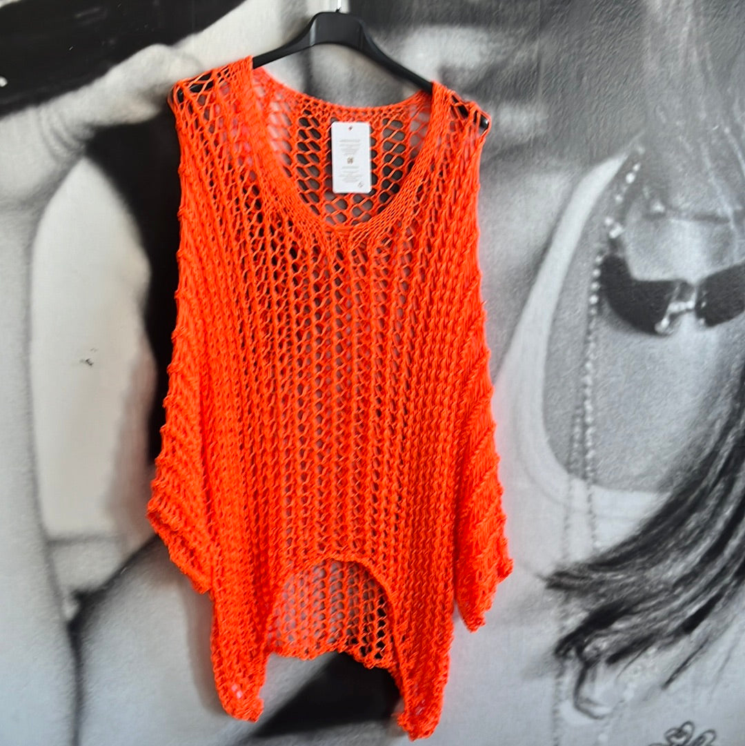 Pulli , Lochmuster, gestrickt