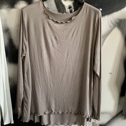 Shirt, Langarm , gekreuselt