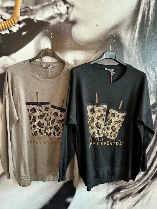 Pullover, Feinstrick,Motiv