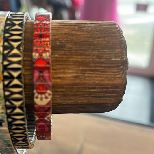 Armband, pink Mandala, 6 mm, Banded