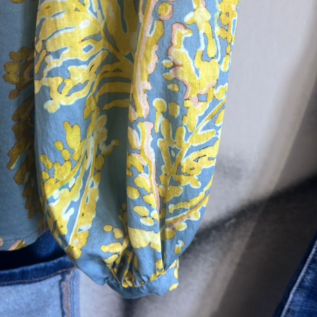 Bluse , Gold Blue , Emily van den Bergh