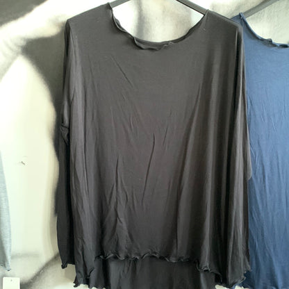 Shirt, Langarm , gekreuselt