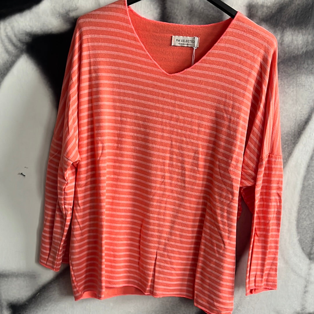 Shirt, gestreift mit Neon