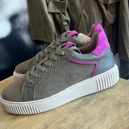 Schuhe / Sneaker, Crickit, Khaki /Pink