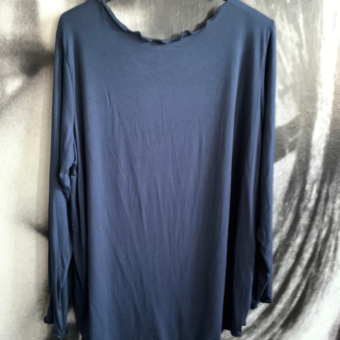 Shirt, Langarm , gekreuselt
