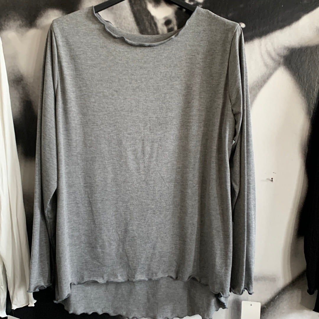 Shirt, Langarm , gekreuselt