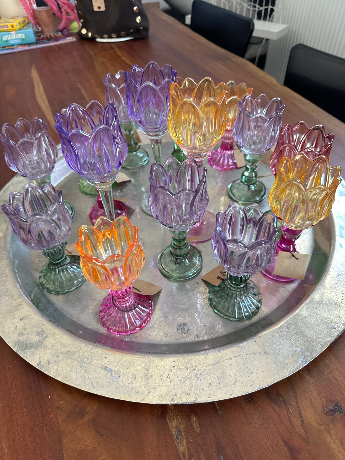 Windlicht Glas, Tulpe