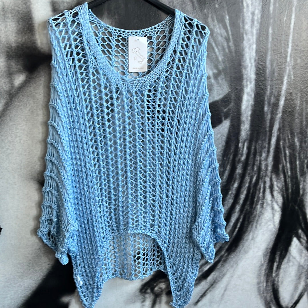 Pulli , Lochmuster, gestrickt