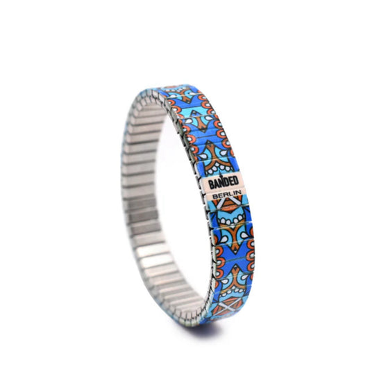 Armband , Mykonos Blue, 10 mm, Banded