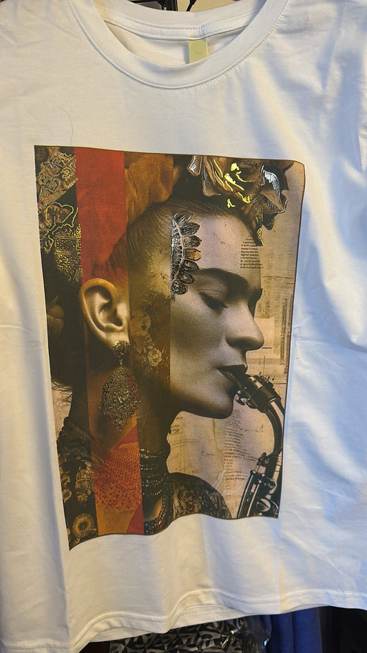 Shirt , weiß mit Motiv