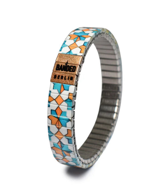 Armband , Star Türkis , 10 mm, Banded