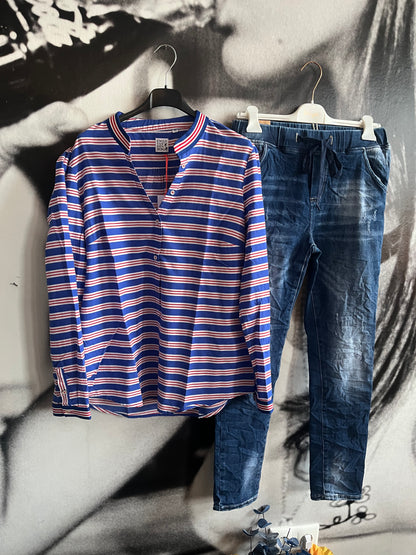 Bluse ,Azur Stripe, Emily van den Bergh