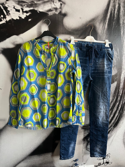 Bluse ,Denim Lemon Dots, Emily van den Bergh