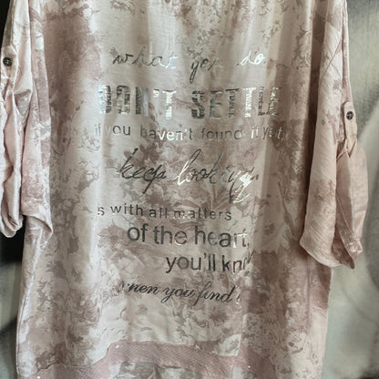 Shirt , mit Silberprint