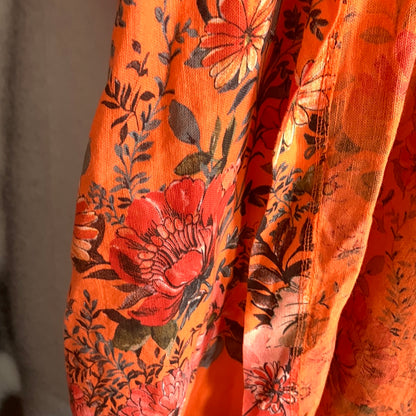 Jacke, Leinen, Flower, BIG