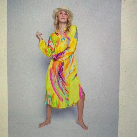 Kleid, Gelb mit Arm, Emily van den Bergh