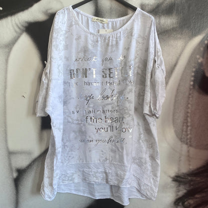 Shirt , mit Silberprint