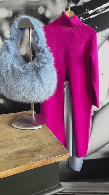Tasche , Handtasche, Kunstfell