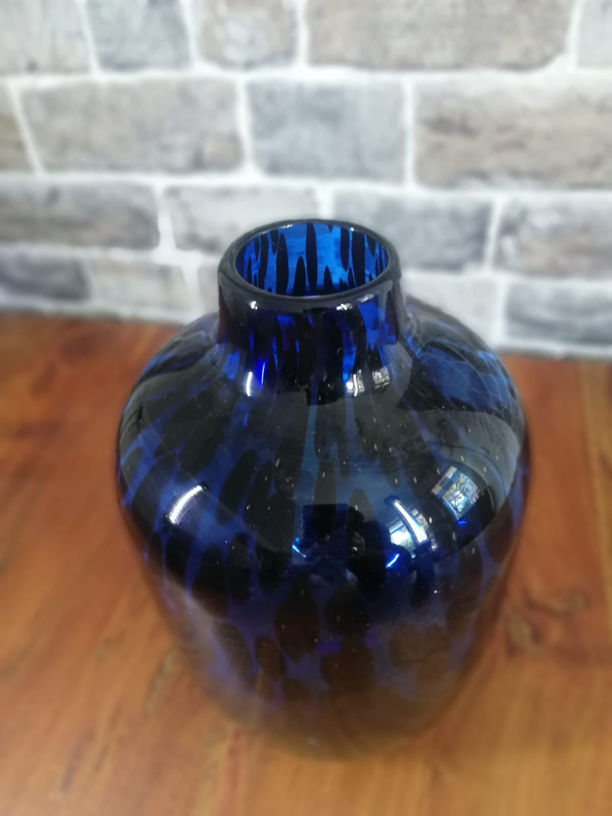 Vase ( Duo )blau/schwarz ( groß und klein ) 2 Stück