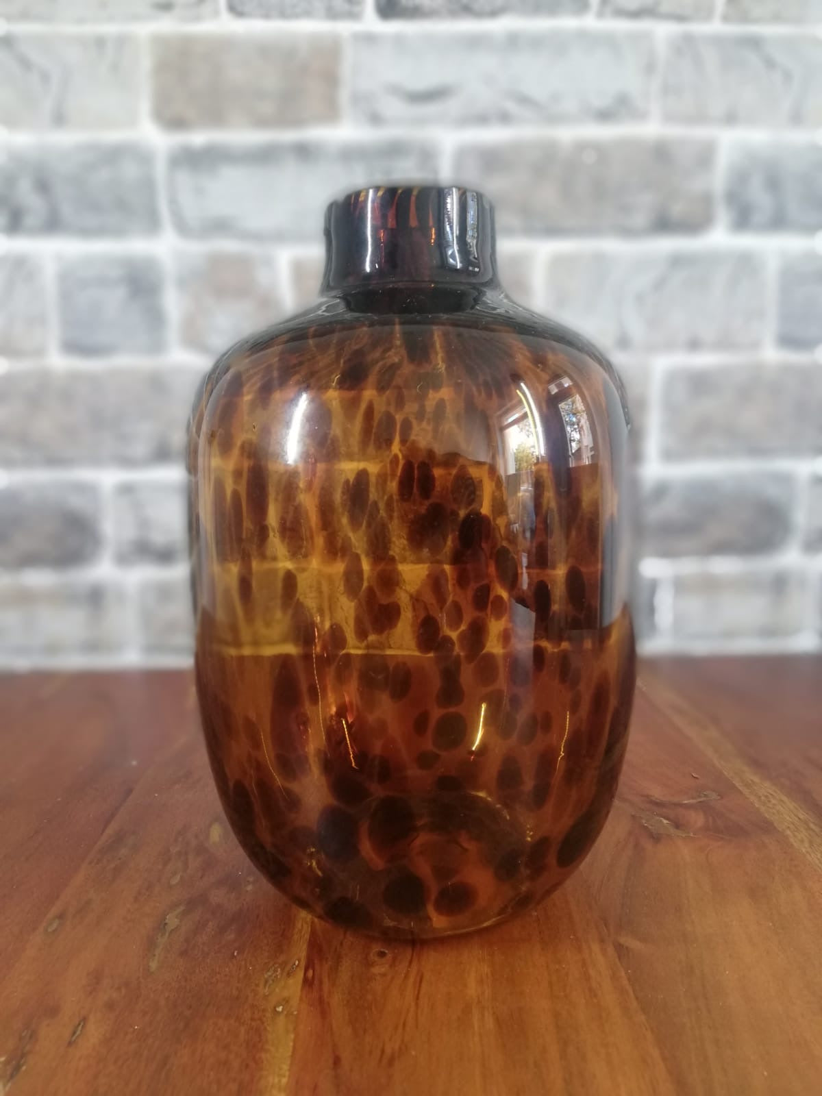 Vase braun /schwarz gesprenkelt