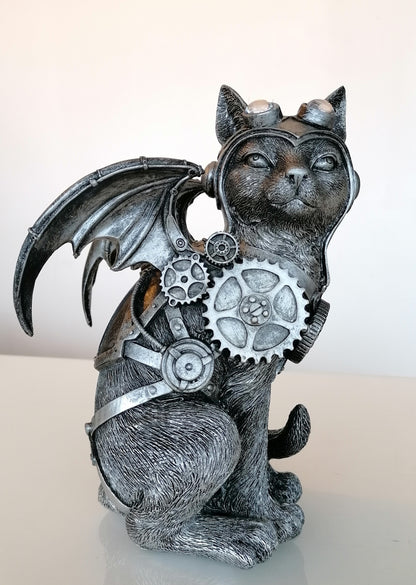 Katze " Batman " Steampunk ", Skulptur