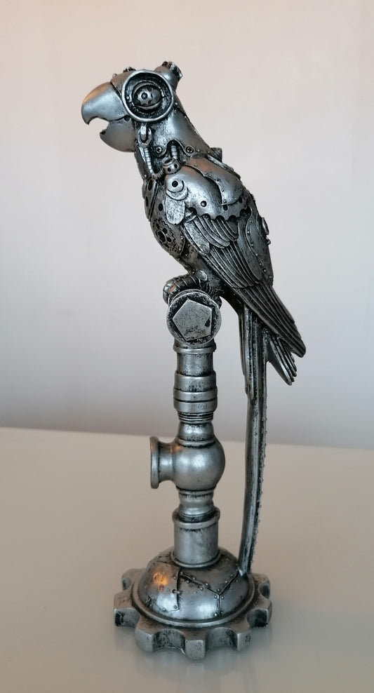 Vogel  "Poly " Steampunk ", Skulptur