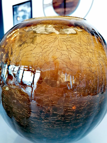 Windlicht bernsteinfarben/ braun, -Vase