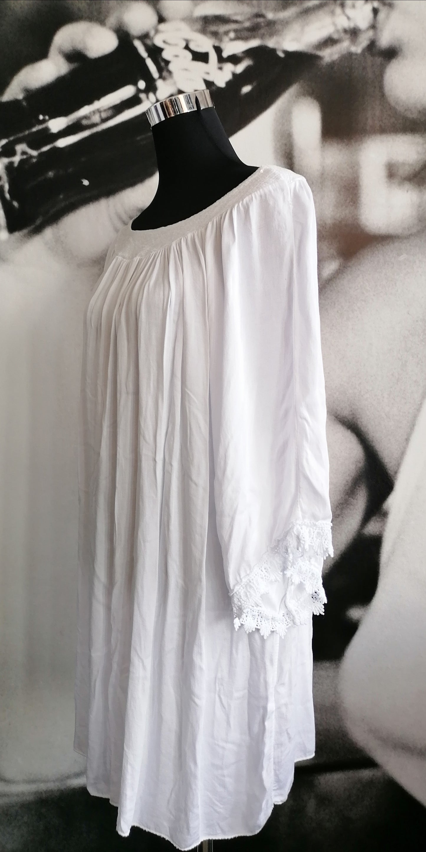 Tunika /Shirt mit Glitzer und Spitze