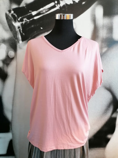 T - Shirt, Uni , V Ausschnitt