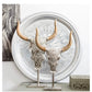 Skulptur Schädel , Stier, gestochen 32 cm, stehend