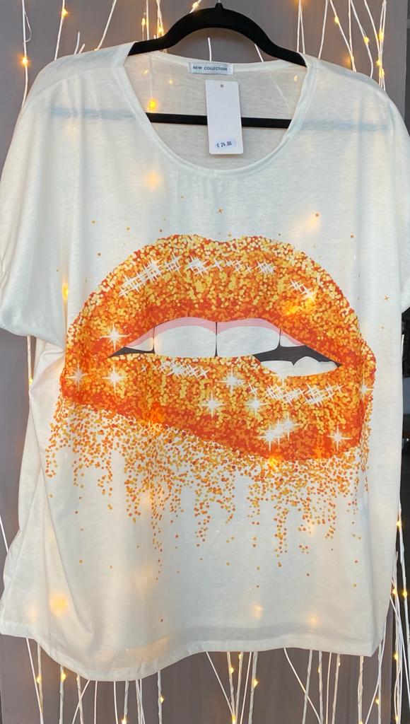 T -Shirt, Kuss , Mund