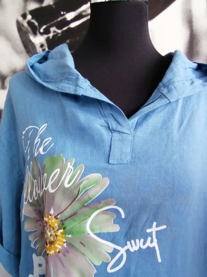 Longshirt ,Kleid, Flowers,