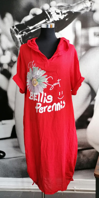 Longshirt ,Kleid, Flowers,