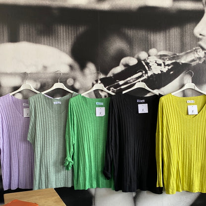 Shirt, gerippt,