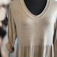 Kleid, Feinstrick mit Volant