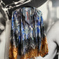 Bluse, Cognac Navy,Emily van den Bergh