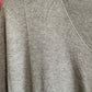 Shirt , Feinstrick, uni, mit V - Ausschnitt