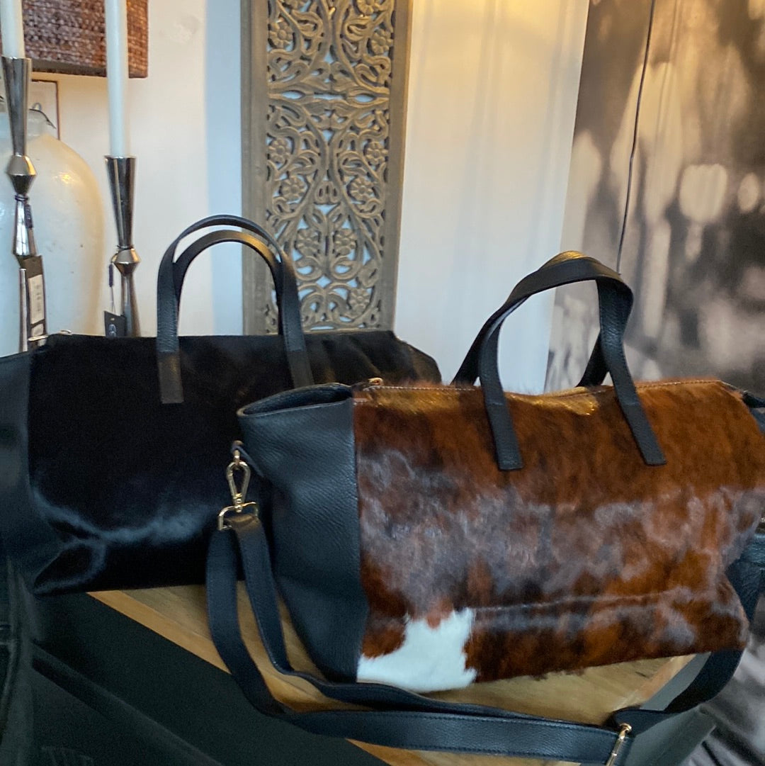 Tasche mit Kuhfell